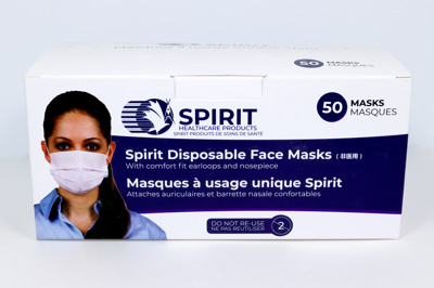 DO NOT SELL - EXPIRED:  Mask - Spirit Isolation, Disposable - Ear Loop, Level 1, Blue, 50/box.
