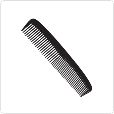 Comb - Black, 5", 12/pkg