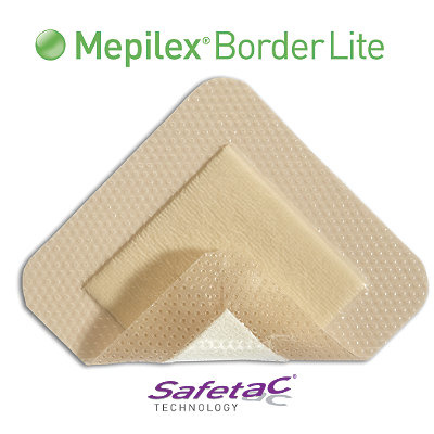 Dressing - Mepilex Border Lite foam thin absorbent, Safetac technology , 4cm x 5cm, 10/box.