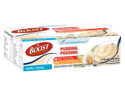 Boost - Pudding, Vanilla Flavour, 48 x 142g/case. 