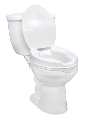 Raised Toilet Seat without lid, raises the toilet 2".