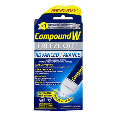 Wart Treatment - Compound W freeze off application, 15 applications.