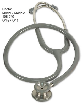 Stethoscope - Pediatric Premier Elite made of stainless steel - Grey tubing, each