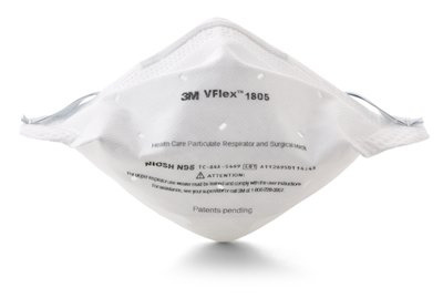 Mask - 3M 1805 V-Flex Particulate Respirator, N95 approved, individual face masks, 50/box.