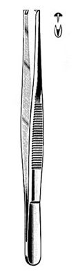 Forceps - Tissue, 6", 1x2 teeth.