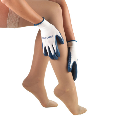 Gloves (donning)  for Compression Stockings, helps prevent snags and runs, size Small, per pair.