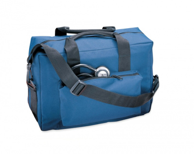 Nursing Bag - Multi-pocketed heavy duty nylon medical bag, 8mm foam padded bottom, 14"x9.5"x6"
