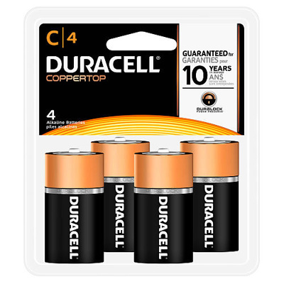 Battery - Duracell C, 4/pkg.