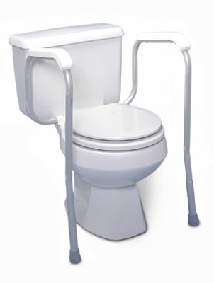 Toilet Safety Rails, adjustable.