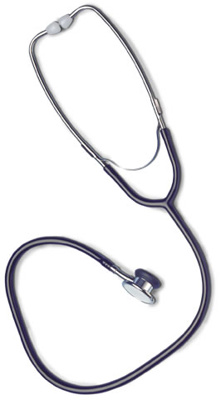 Stethoscope - Pediatric Dual Head - Anodized aluminum chestpiece (1.5" diam.), non-chill ring, each