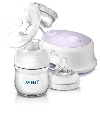 Breast Pump - Avent Comfort electric, single. Includes natural bottle and nipple.