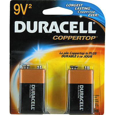 Battery - Duracell/Energizer, 9 volt, 2/pkg,