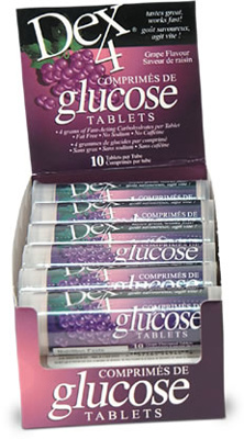 Dex4 Glucose Tablets-10tb-Grape-12 tubes/box, 3 boxes/case lot