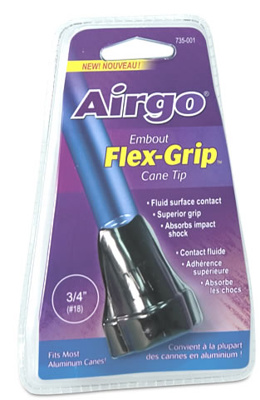Cane Tip - Flexi-Grip, 3/4", fits most aluminum canes, superior grip and absorbs impact shock, each