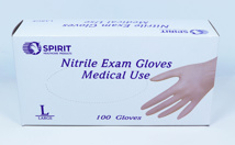 Gloves - Nitrile - Powder Free, Non-Sterile, PINK, size LARGE, 100/box.