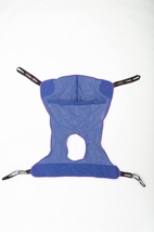 Patient Lift Sling - for Reliant Powerlift, RPL450-2 full body mesh sling w commode opening, Small.