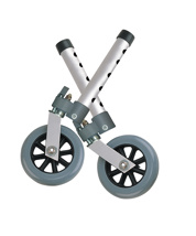 Swivel-Lock Wheels, 5" for standard walkers, 1 pr/box.