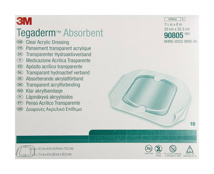 Dressing - Tegaderm Absorbent Clear Acrylic, Square, pad size - 7.87"x8", 10/box.