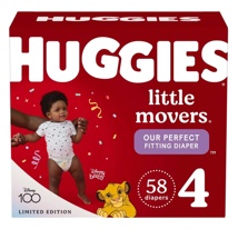 Huggies Little Movers, SIZE 4, 58/case.