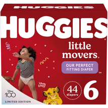 Huggies Little Movers, SIZE 6, 44/case.