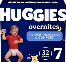 Huggies Overnites, SIZE 7, 32/case.