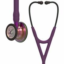 Stethoscope - Cardiology - 27", black with violet finish.