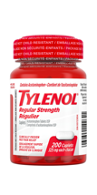 Tylenol Regular Strength, 325 mgm, caplets, 200/bottle.