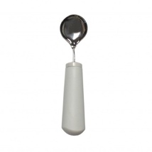 Bendable soupspoon utensil with soft built-up handle, non-slip.
