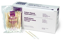 Applicator - Cotton tipped - Non sterile 3", 10 pkgs of 100, (1000/box).