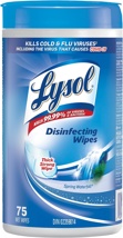 Lysol Disinfecting Towelettes - spring waterfall scent, 75/container.