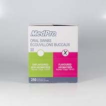 Oral Swabs - MedPro individually wrapped, bubblemint flavour, 250/box.