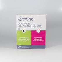 Oral Swabs - MedPro individually wrapped, unflavoured, 250/box.