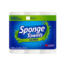 Paper Towels - SpongeTowels Ultra, 72 sheets, choose a size, 24 rolls/case.