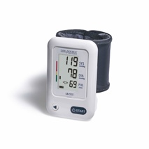 Blood Pressure Unit - Auto.Wrist cuff size 5.3" - 8.5". Incl. 2 AA batteries and storage bag, 