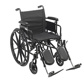 Wheelchair - 20" w/flip-back, adjustable full arms & swing-away foot rests. Wgt cap: 300lbs     