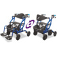 Walker and Transport Chair all-in-one, Airgo Fusion side-folding w/seat, brakes, 8" wheels, each