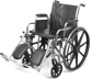 Wheelchair - 18" with detachable desk arms and swing away elevating leg rests.        