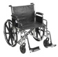 Wheelchair - 22" with det. desk arms and elevating leg rests.  Weight cap-450 lbs.