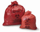 Biohazardous Waste Bags - 24x24", Red/Black, 1.2mil, 500/case.