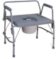 Commode -Bariatric Drop Arm- Extra Wide. Seat adjusts 19-3/8" to 23-1/4".  Weight cap.up to 700 lbs.