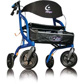 Walker - Airgo - Excursion Extra Wide w/seat, brakes, 8" wheels and basket, Blue, each